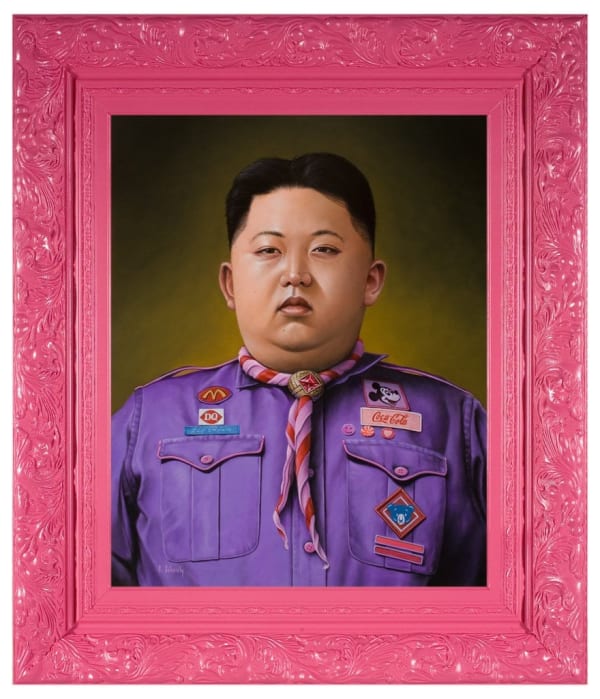 Scott Scheidly portrait of Kim Jong Un as boyscout