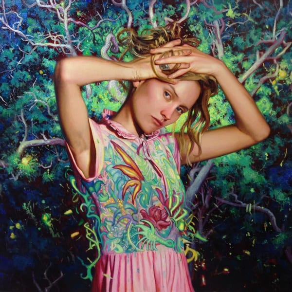 Rodrigo Luff painting of blonde woman