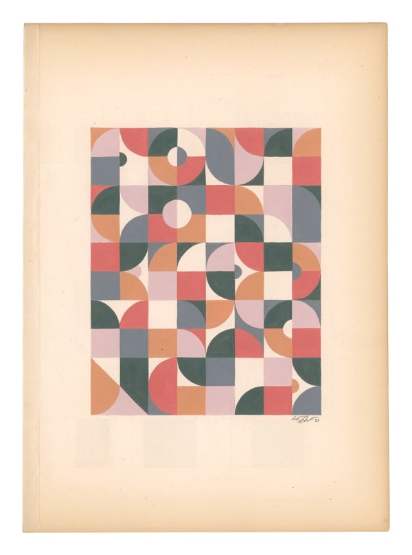 Scott Albrecht framed work on paper geometric pattern