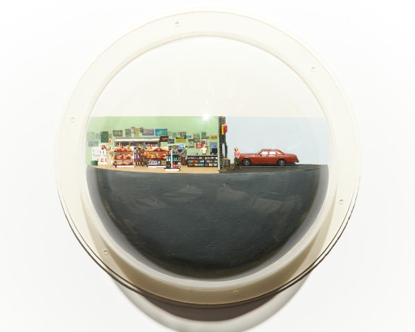 Abigail Goldman's sculpture of a parking lot and market