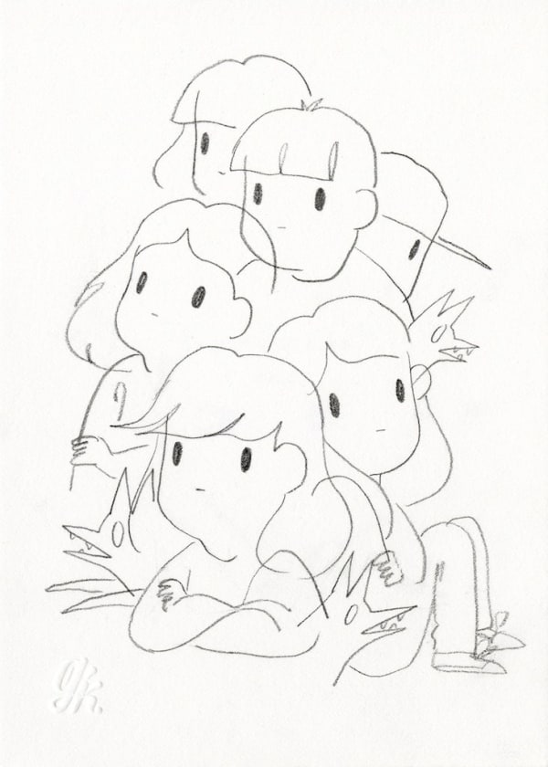 Giorgiko pencil drawing of children's faces
