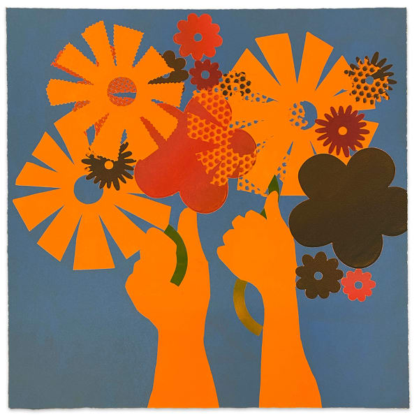 Karen Lederer flowers monoprint