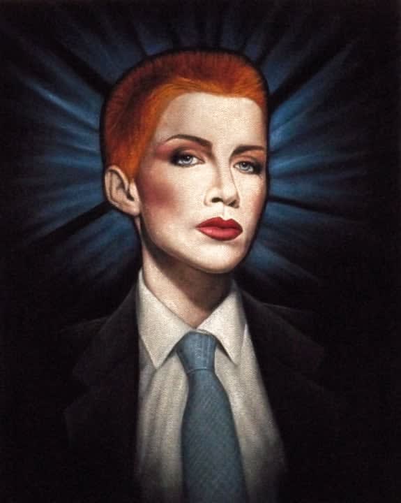 Bruce White black velvet portrait of Annie Lenox