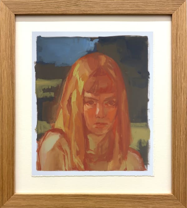 portrait of a girl staring at something past the viewer