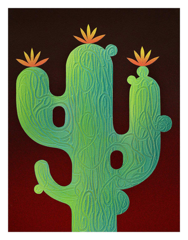 painting of a cactus