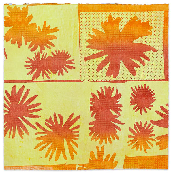 Karen Lederer floral abstract monoprint