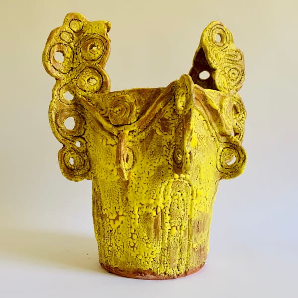 Raina Lee yellow abstract sculpture piece