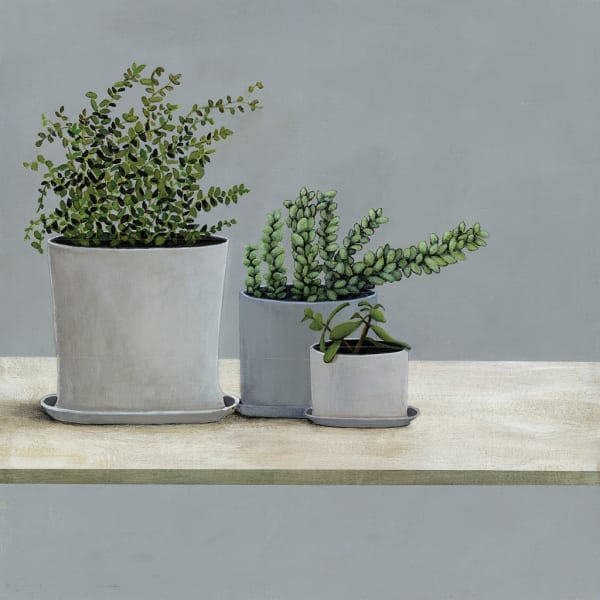 Gabe Langholtz painting of three plants in pot