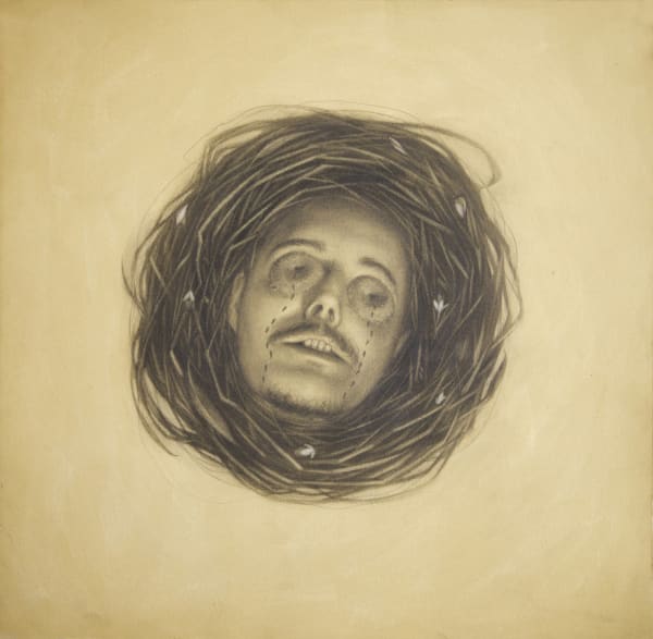Sam Wolfe Connelly graphite drawing of mans portrait