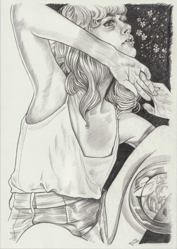 Martine Johanna, Stargazing (drawing), 2021