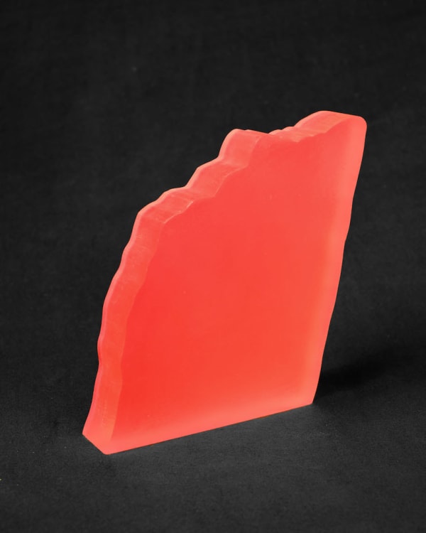 Rachel Strum resin neon sculpture abstract - orange