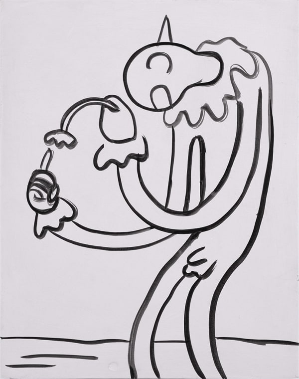 Corey Lamb ink painting of clown