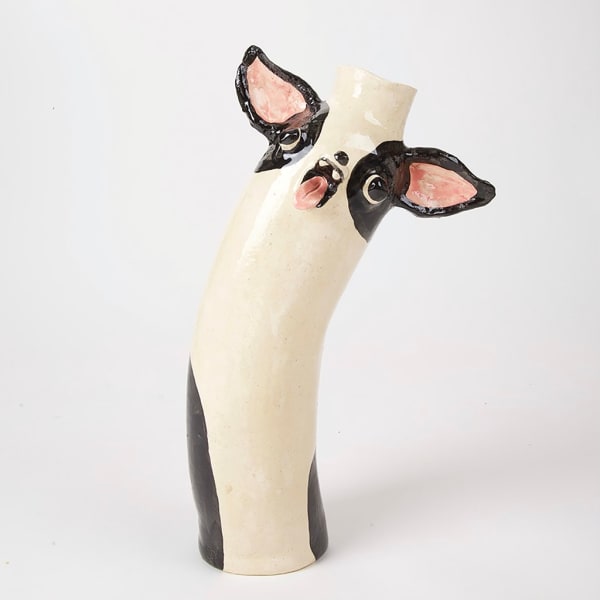 Katie Kimmel vase of a dogs face