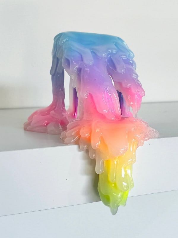 abstract brightly colored dripping sculpture by Dan Lam