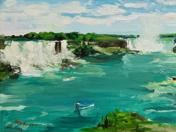 Wade Hampton Niagara Falls, 2017 Oil on wood 14" x 18"