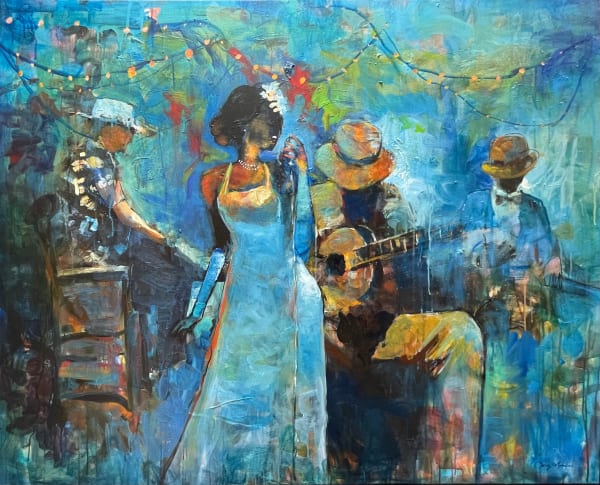 Jerry Lynn Moonlight Blues, 2019 Acrylic 48" x 60"