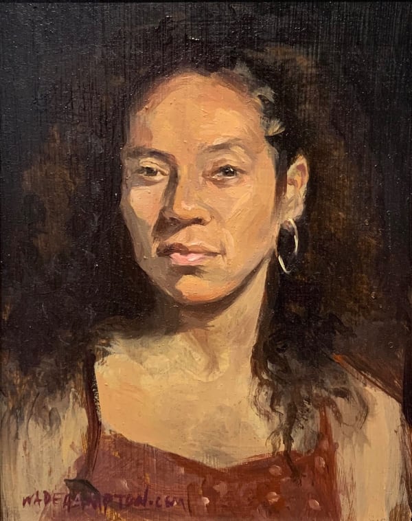 Wade Hampton Paola, 2019 Oil on wood 10" x 8"