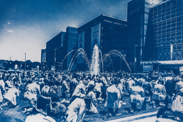Ebony Blevins Solidarity I, 2021 Cyanotype on 100% Arnhem cotton rag 12" x 18" 1/5 and 2/5