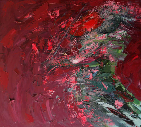 TAFA Violinist (Red), 2004 Oil on canvas 38" x 42"