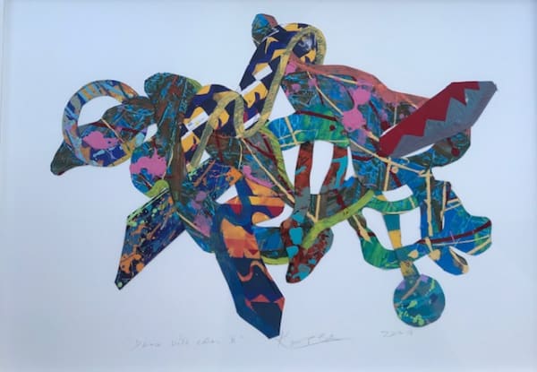 Kevin Cole Dance with Color II, 2017-18 Mixed media on tar paper 34" x 48"