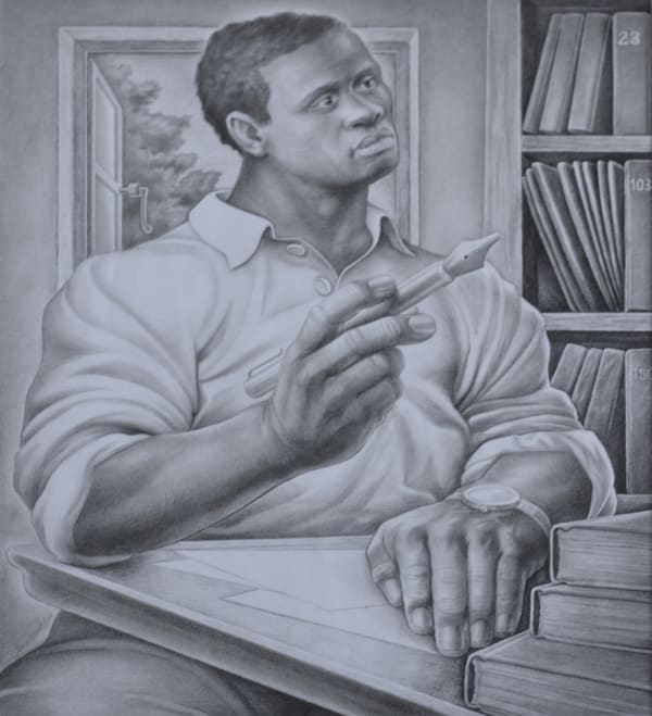 Lawrence Finney The Letter Writer Graphite on paper 25.5" x 22.5"