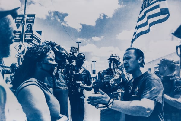 Ebony Blevins Unmasked, 2021 Cyanotype on 100% Arnhem cotton rag 12" x 18" 1/5