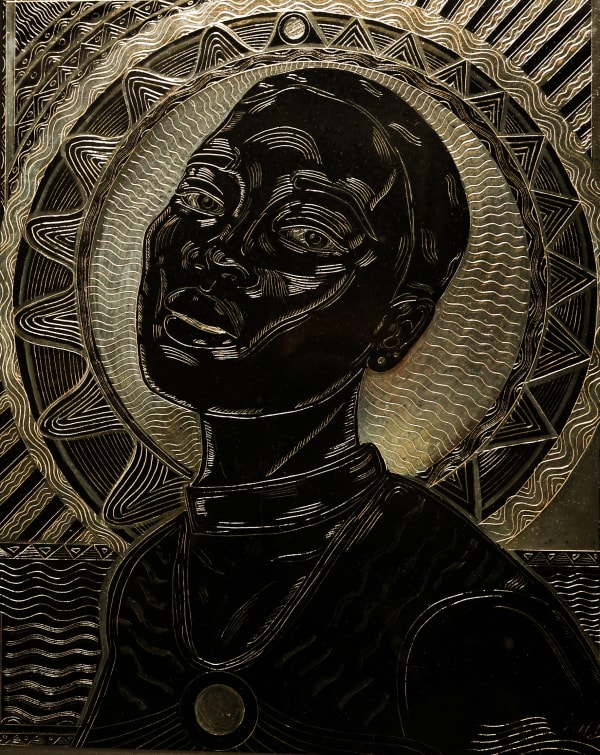 Perrion Hurd Magnificent, 2022 Scratch paper etching 10" x 8"