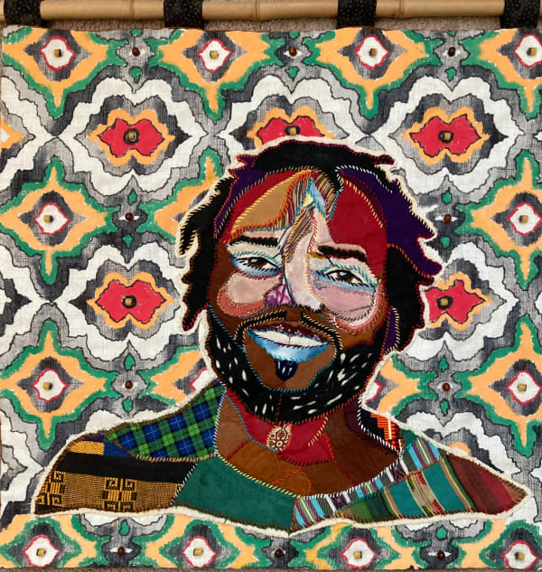 Alice Aida Ayers Kenneth Reams, 2022 Mixed media textile 21" x 21"