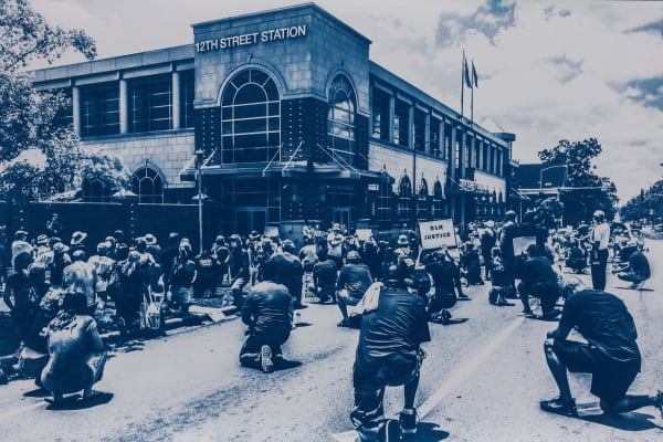 Ebony Blevins Solidarity II, 2021 Cyanotype on 100% Arnhem cotton rag 12" x 18" Edition of 5