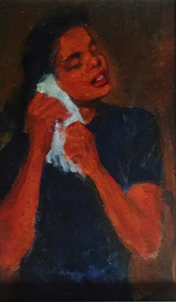 Ernest Crichlow Young Girl, 1941 Oil on board 20" x 12"