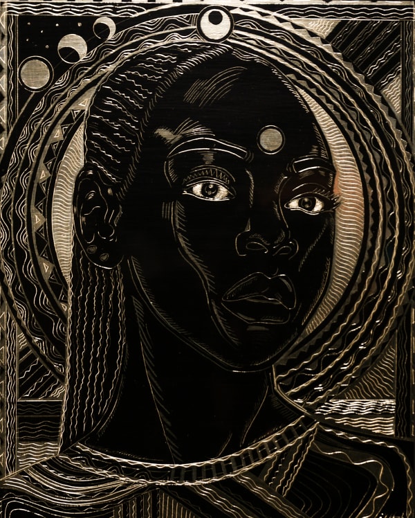 Perrion Hurd Dedication, 2022 Scratch paper etching 10" x 8"