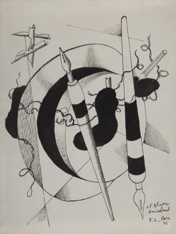 FERNAND LÉGER, Composition Au Porte Plumes et Crayon, 1946