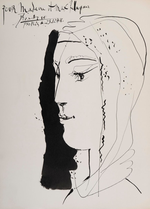 PABLO PICASSO, Jeune Femme De Profil, 1948