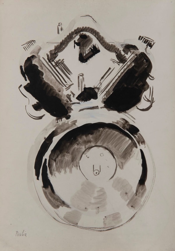 FRANCIS PICABIA: Composition Mécanique, circa 1916-1917, Encre, lavis d'encre et rehauts de gouache sur papier