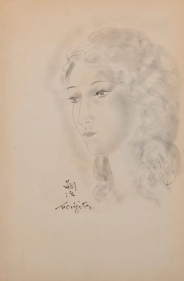 LÉONARD-TSUGUHARU FOUJITA, Portrait de jeune femme, circa 1926