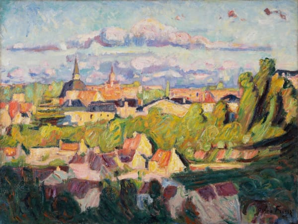 EMILE OTHON FRIESZ, Vue De Falaise, Normandie, 1905, Huile sur toile d'origine