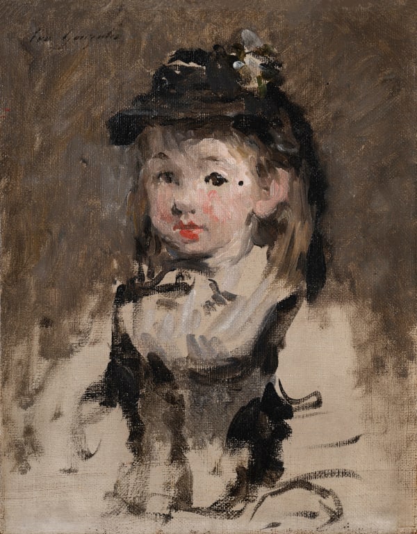 Eva Gonzales, Portrait De Fillette Au Chapeau, 1879-1880