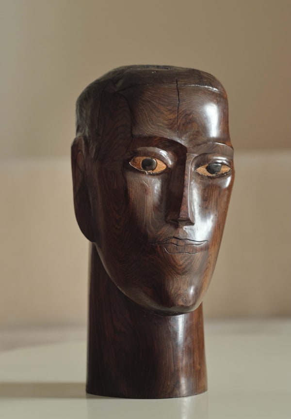 Ossip Zadkine "Tête d'homme", 1928 - Sculpture en bois de ceylan