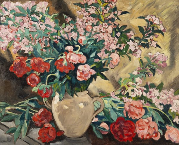 LOUIS VALTAT, Pivoines Dans Un Vase Jaune, circa 1927