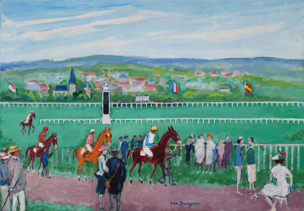 KEES VAN DONGEN: Courses À Deauville, circa 1953, huile sur toile
