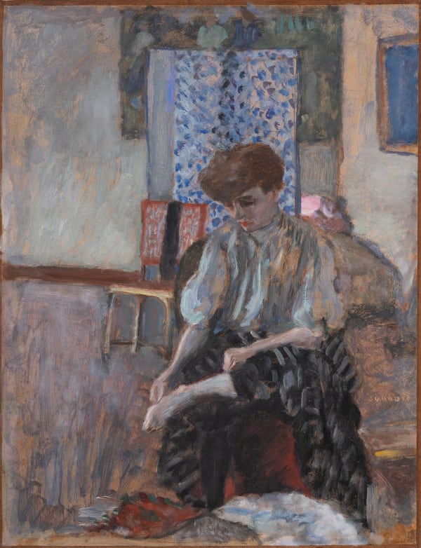 PIERRE BONNARD, Femme Mettant ses Bas, circa 1908