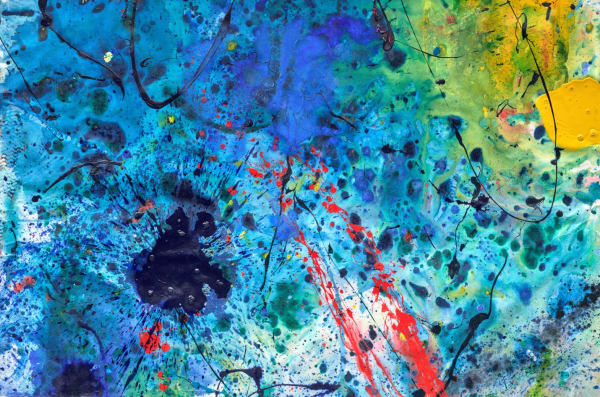 Sam Francis, Untitled, 1990, acrylique sur papier