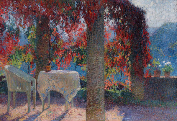 HENRI MARTIN, La Pergola De La Cuisine À Marquayrol, Un Matin d'Automne, circa 1920