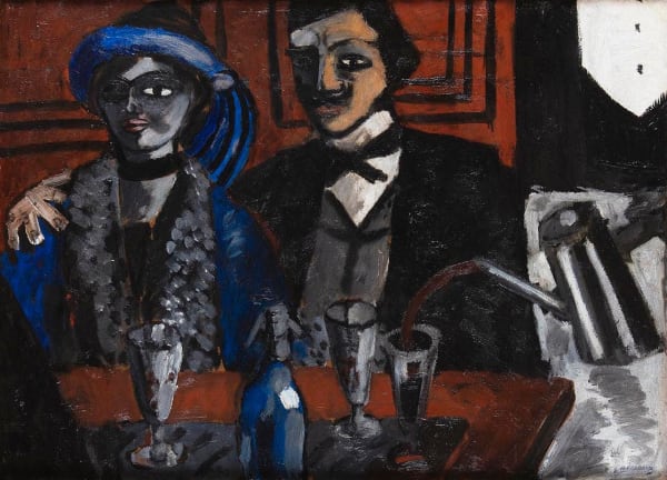 AUGUSTE CHABAUD, Au Cabaret , Circa 1907, Huile sur carton