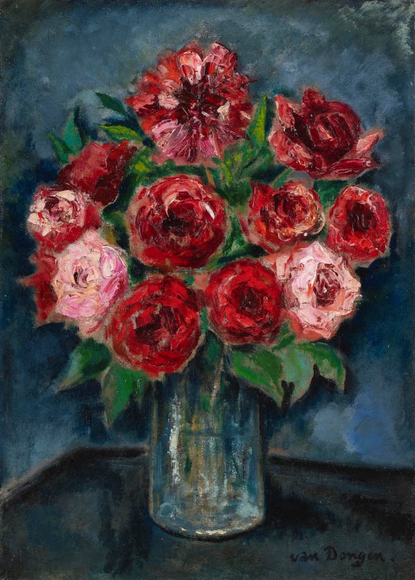 KEES VAN DONGEN: Bouquet De Fleurs, circa 1950, huile sur toile