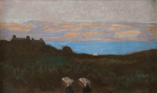 MAURICE DENIS, Effet de Soir au Bord de la Mer, circa 1902, Huile sur carton
