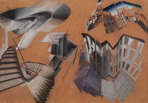 SAM SZAFRAN, Escalier Ville - Anamorphose, circa 2017