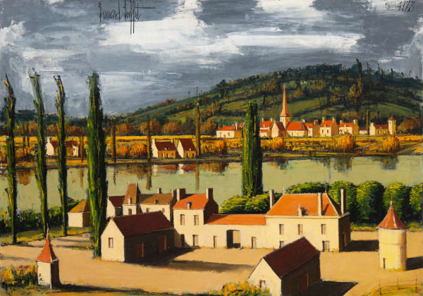 BERNARD BUFFET, Crosé, Le Château Et La Loire, 1973