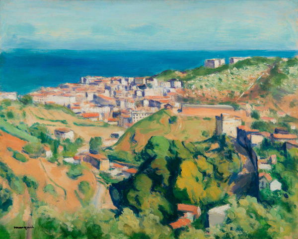 ALBERT MARQUET, Vue d'Alger, circa 1941-1942, Huile sur papier marouflé sur carton
