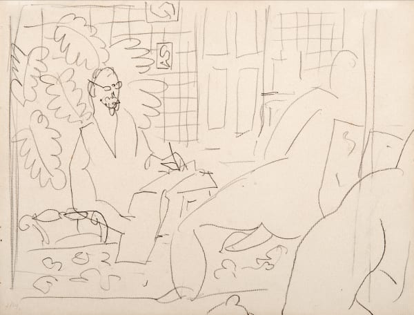 HENRI MATISSE: Le Peintre et son Modèle, 1937, Mine de plomb sur papier